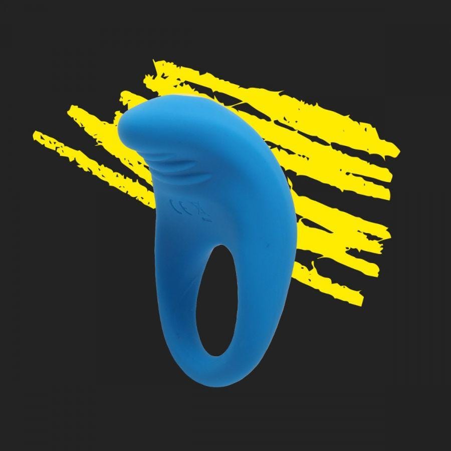 Romp Juke Vibrating Cock Ring - Blue - Thorn & Feather Sex Toy Canada
