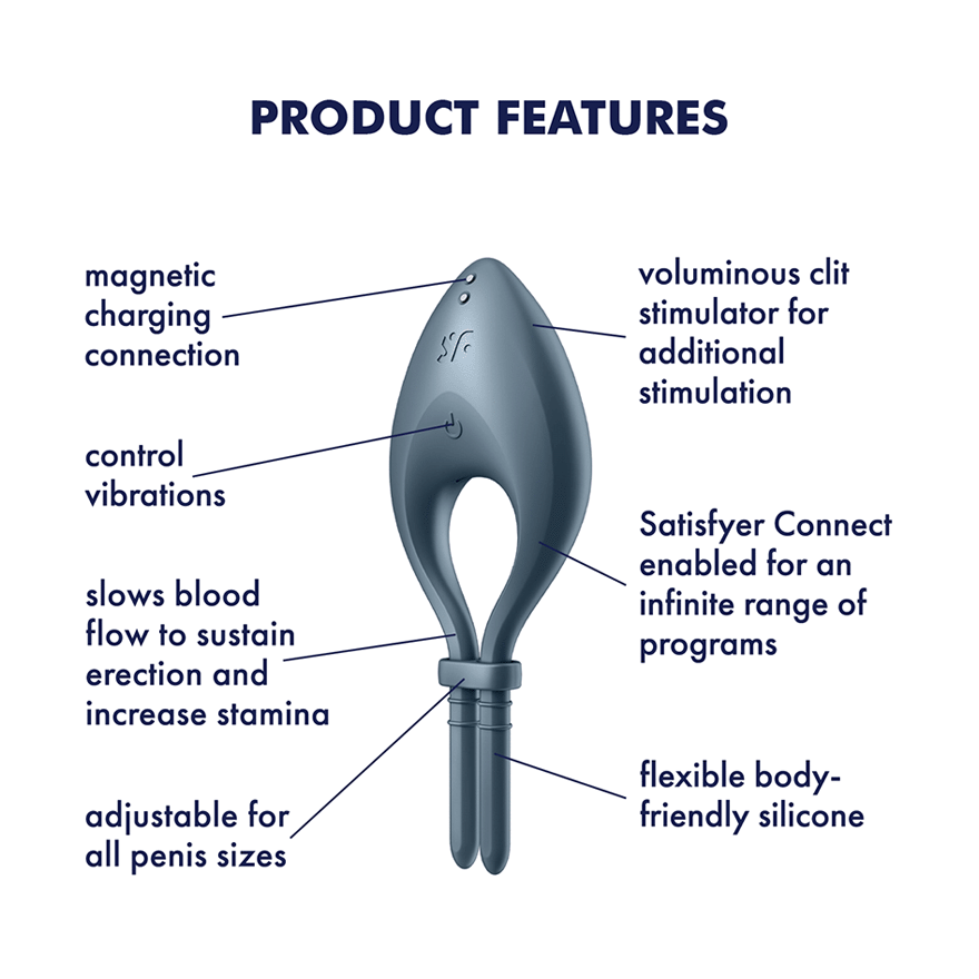 Satisfyer Bullseye Adjustable Cock Ring - Thorn & Feather Sex Toy Canada