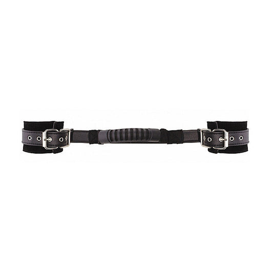 Adjustable Leather Handcuffs - Black