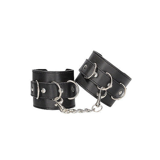 Bonded Leather Hand or Ankle Cuffs w Adjustable Straps
