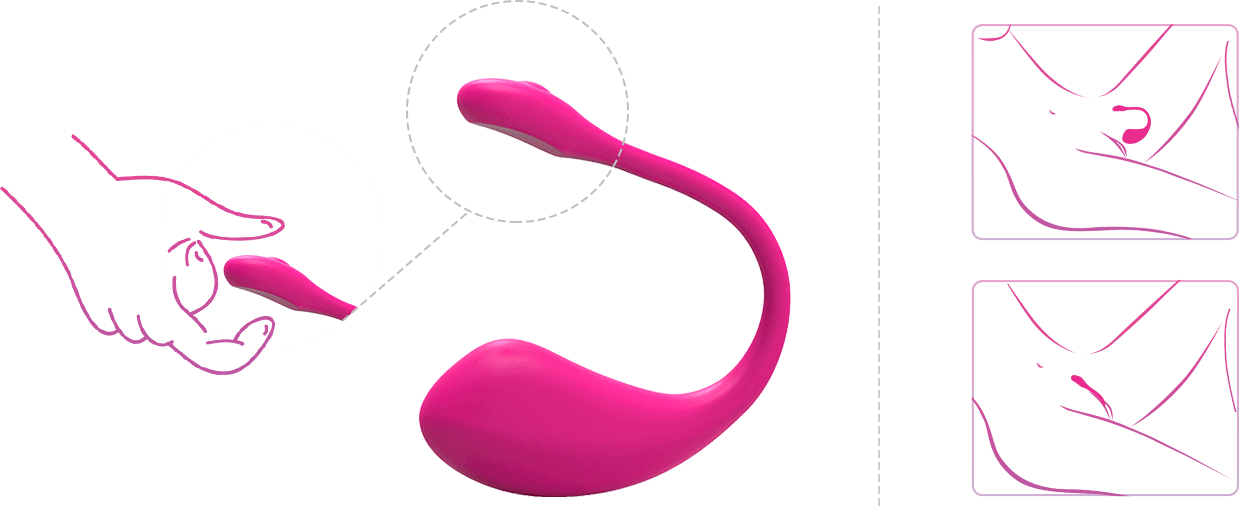 Lovense Lush 2 Bluetooth Wearable Vibrator - Pink - Thorn & Feather Sex Toy Canada