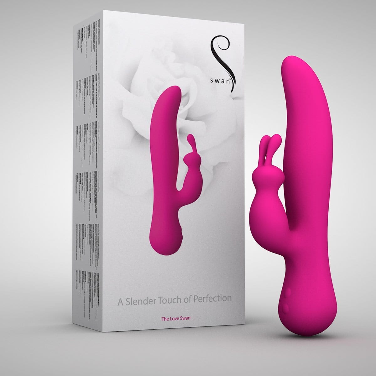 The Love Swan - Rotating Dual Rabbit Vibrator - Thorn & Feather Sex Toy Canada
