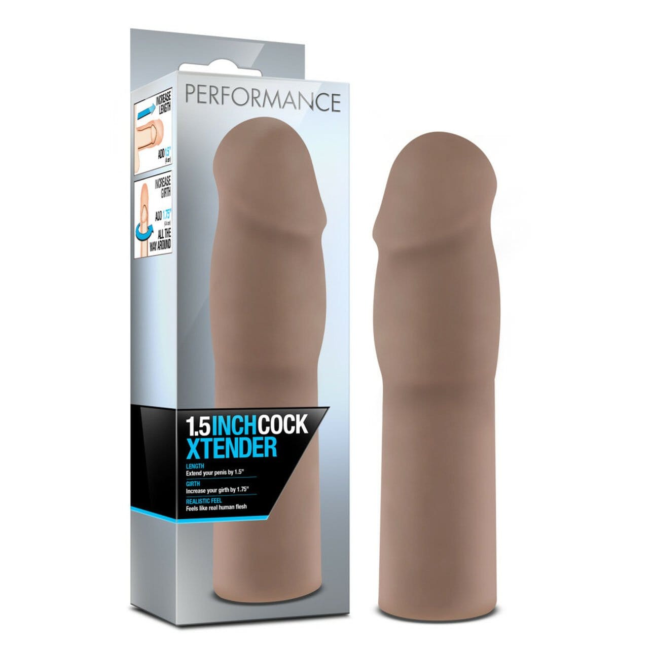 Performance 1.5" Cock Xtender - Brown - Thorn & Feather Sex Toy Canada