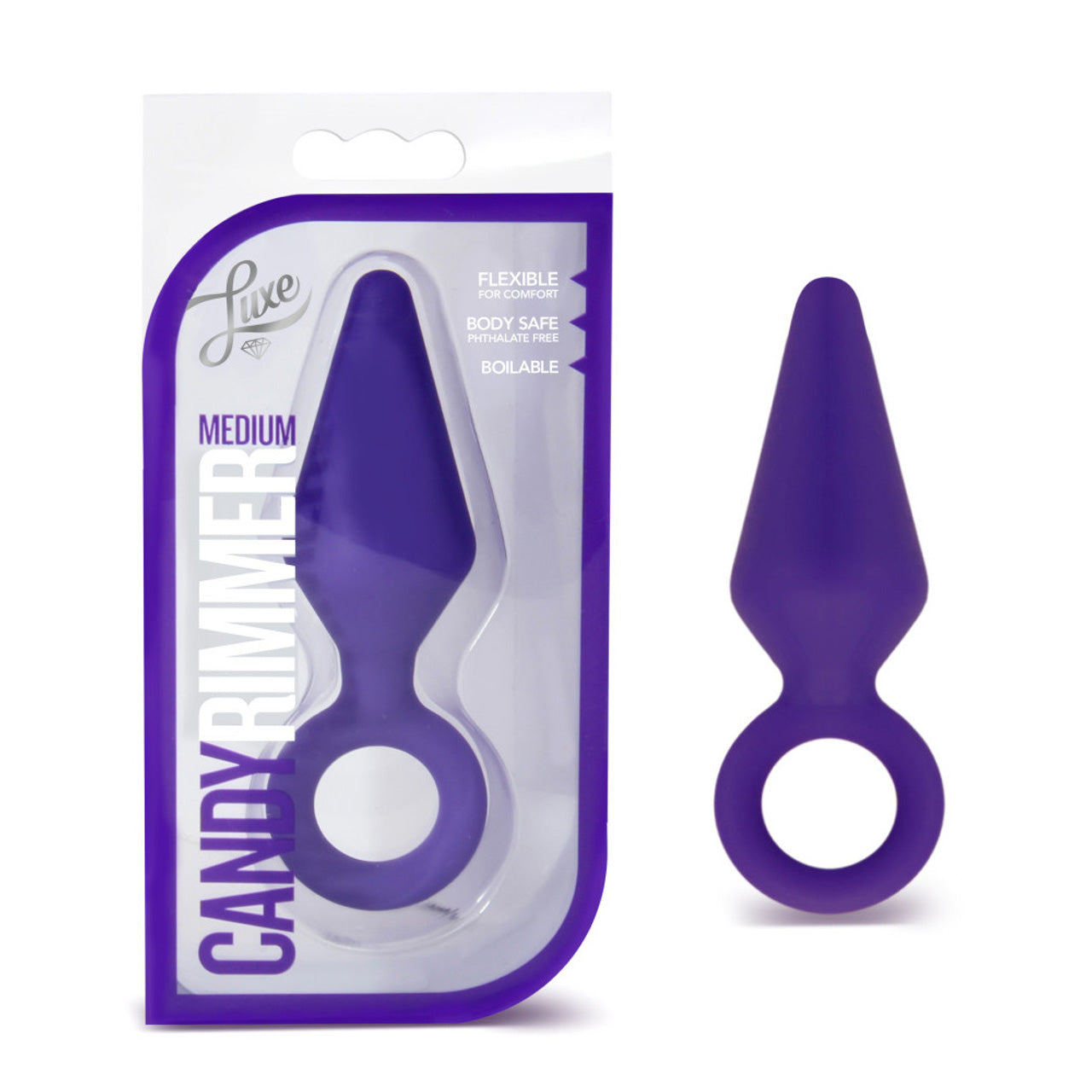 Luxe Candy Rimmer Silicone Butt Plug for Beginners - Small, Purple - Thorn & Feather Sex Toy Canada
