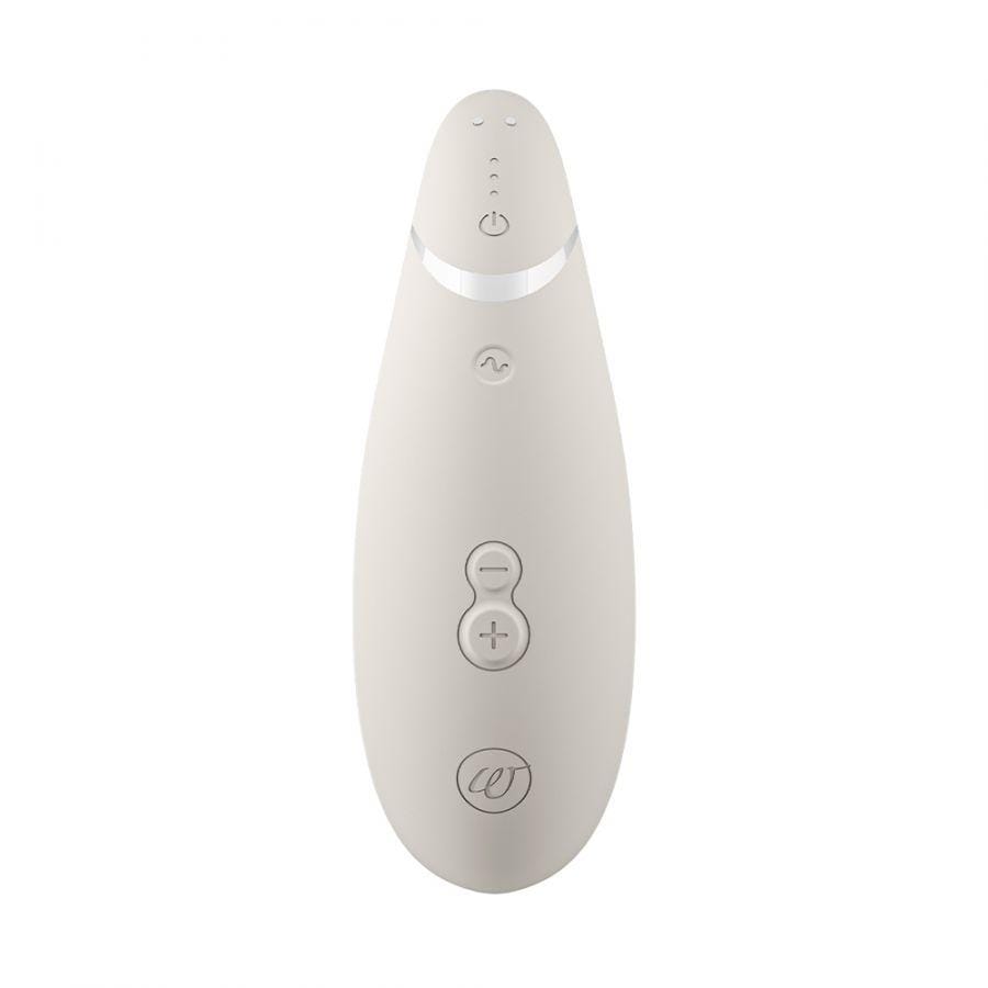 Womanizer Premium 2 Clitoral Stimulator - Warm Gray - Thorn & Feather Sex Toy Canada