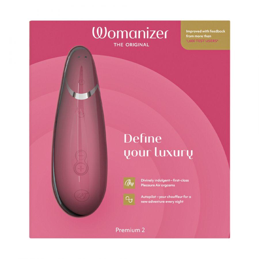 Womanizer Premium 2 Clitoral Stimulator - Raspberry - Thorn & Feather Sex Toy Canada