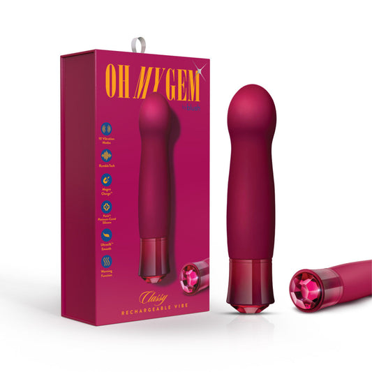 Oh My Gem Classy Rechargeable Vibe - Garnet