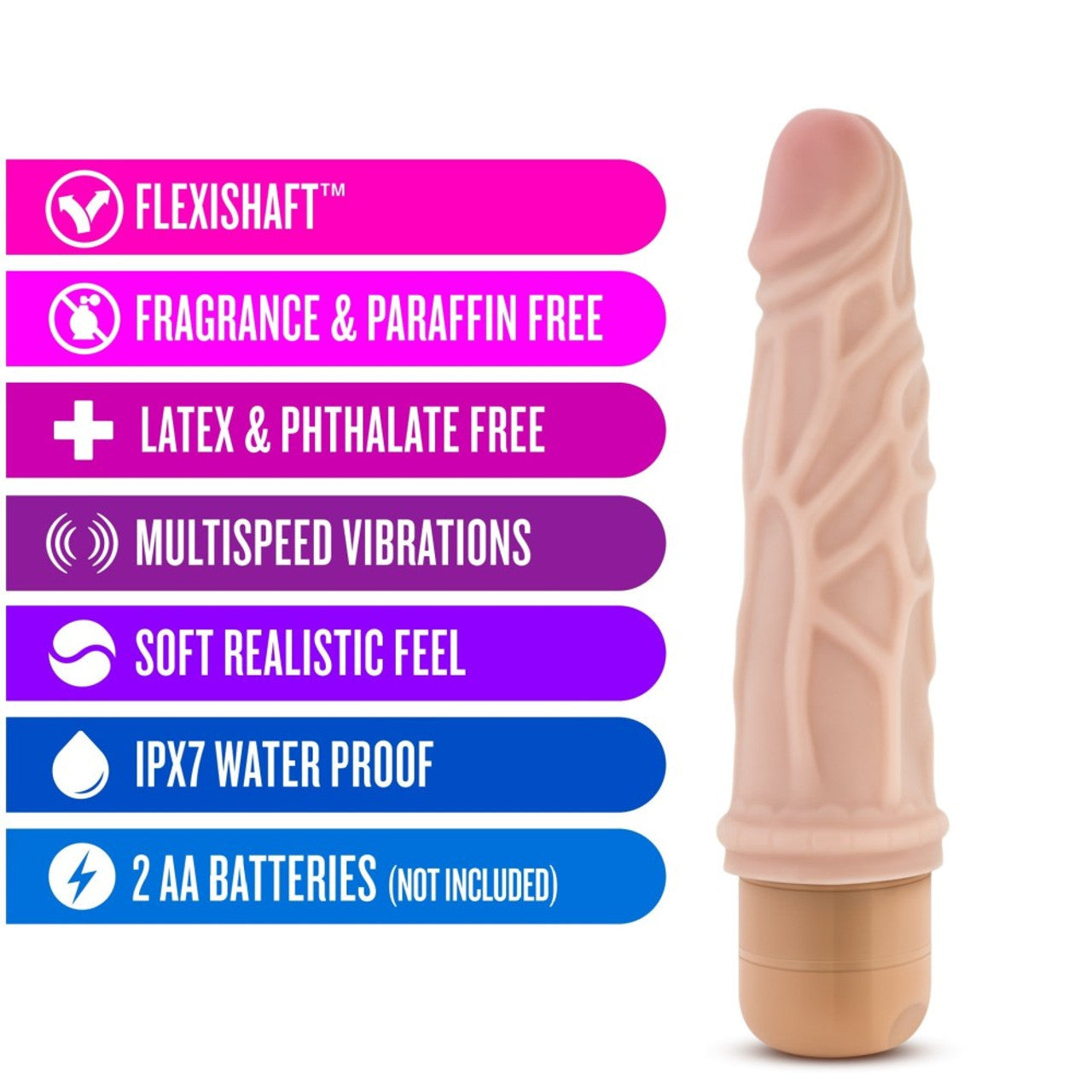 Dr. Skin Cock Vibe 2 9 Inch Vibrating Cock - Beige - Thorn & Feather Sex Toy Canada
