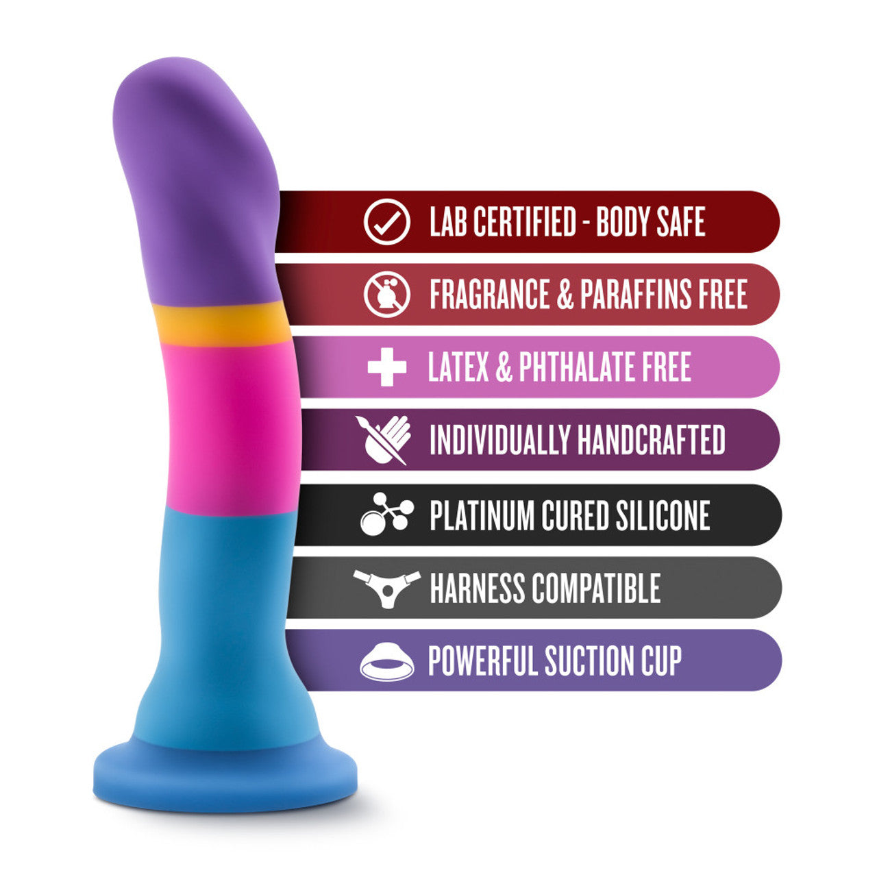 Avant D1 Hot 'n' Cool Platinum Cured Silicone Dildo - Thorn & Feather Sex Toy Canada